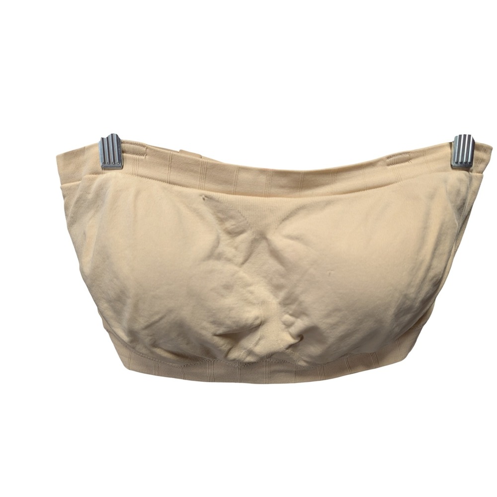 Shapermint Bandeau Bra Women XL Beige Excellent Seamless Padded Strapless